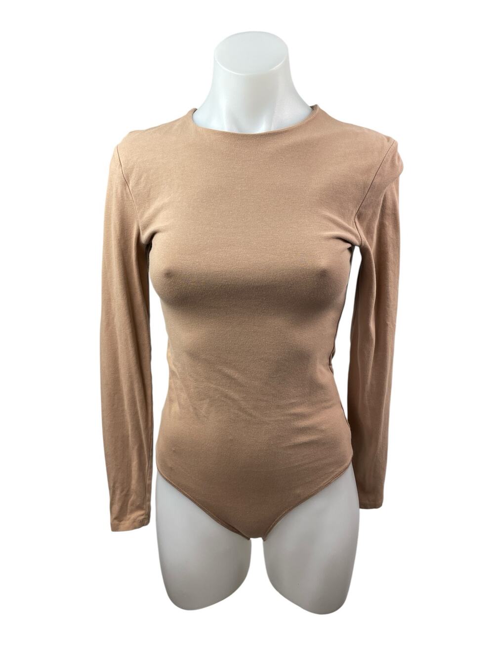 Abercrombie & Fitch Soft Matte Seamless Long Sleeve Crew Neck Bodysuit Top Sz S